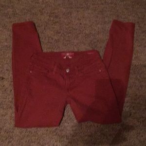 Lucky brand Charlie skinny rust 26